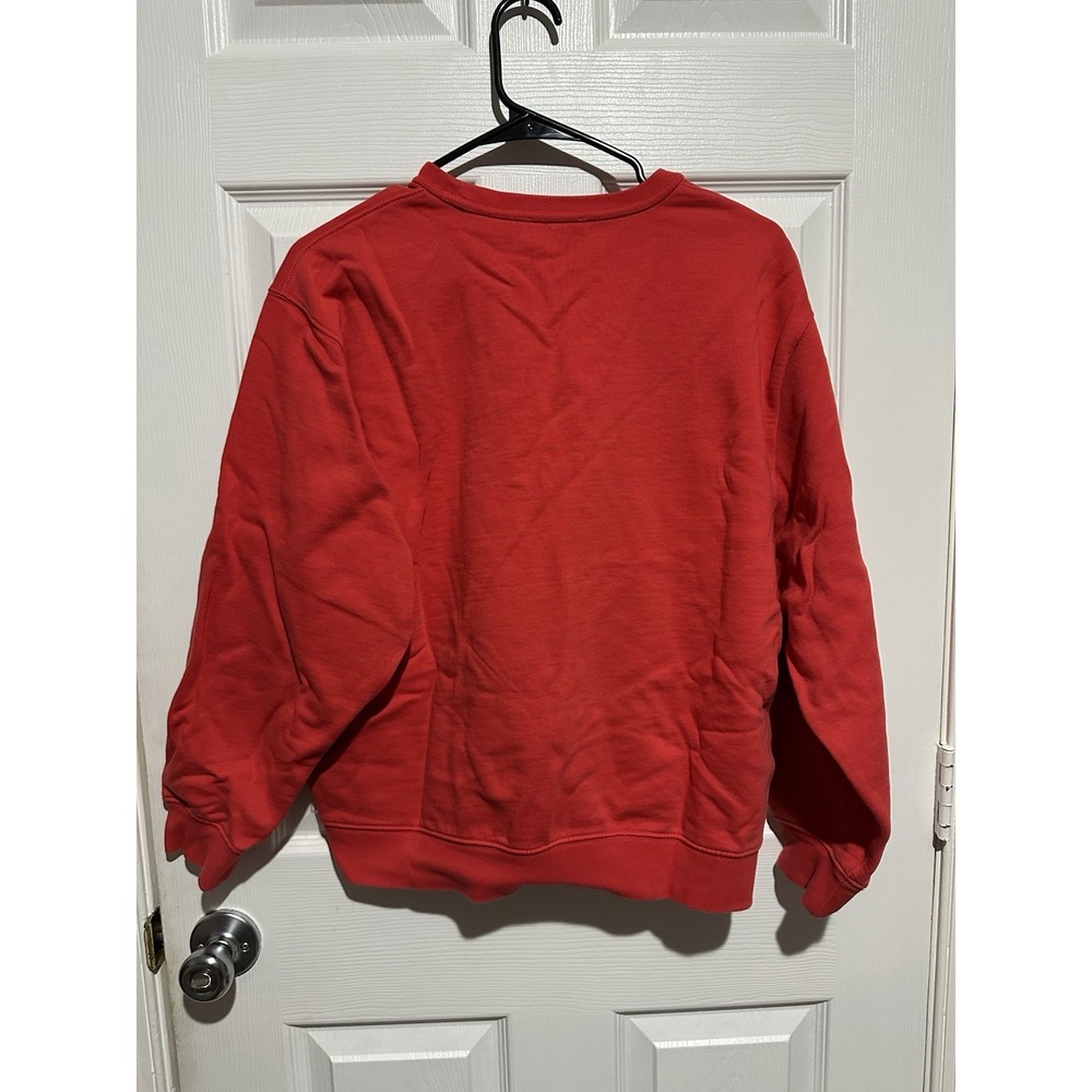 Kenzo Paris Tiger Head Red Cotton Fleece Crewneck Jumper Sweater Womens Size XL - Picture 5 of 7